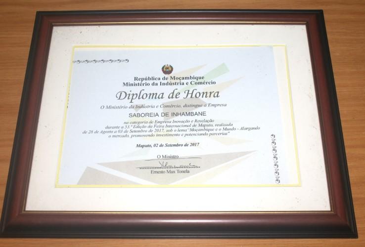 Diploma de Honra da Saboeira de Inhambane